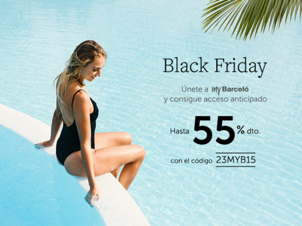 Imagen promocional del pre Black Friday en Barceló Hotels del 2023