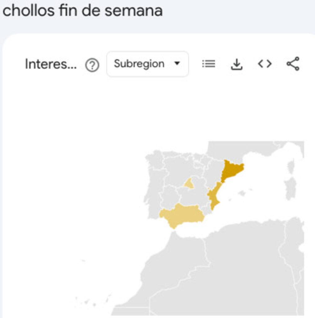 Búsqueda chollos fin de semana según regiones en España