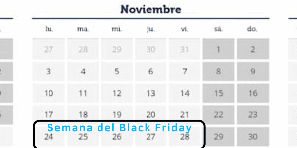 Calendario Black Friday 2025