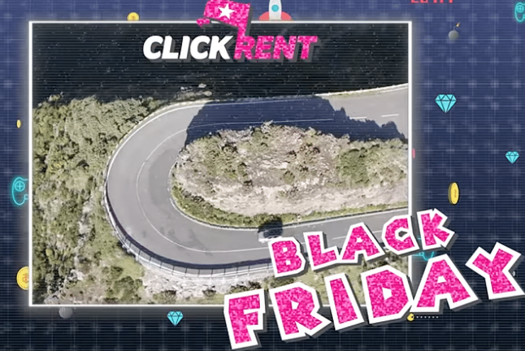 Captura de la promo del Black Friday del 2024 en ClickRent.com