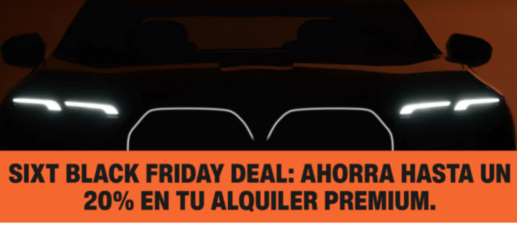 Oferta de Sixt por Black Friday en alquiler de coches premium